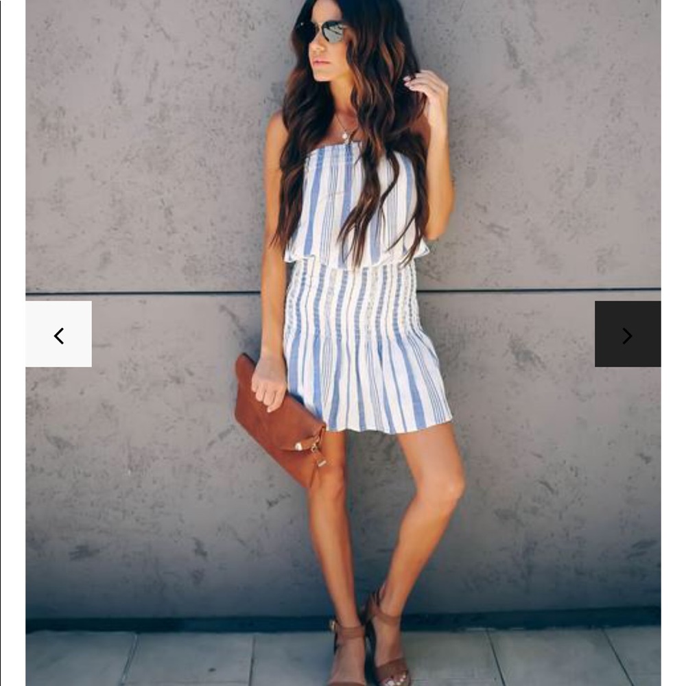 Smocked strapless romper from Vici- NWOT